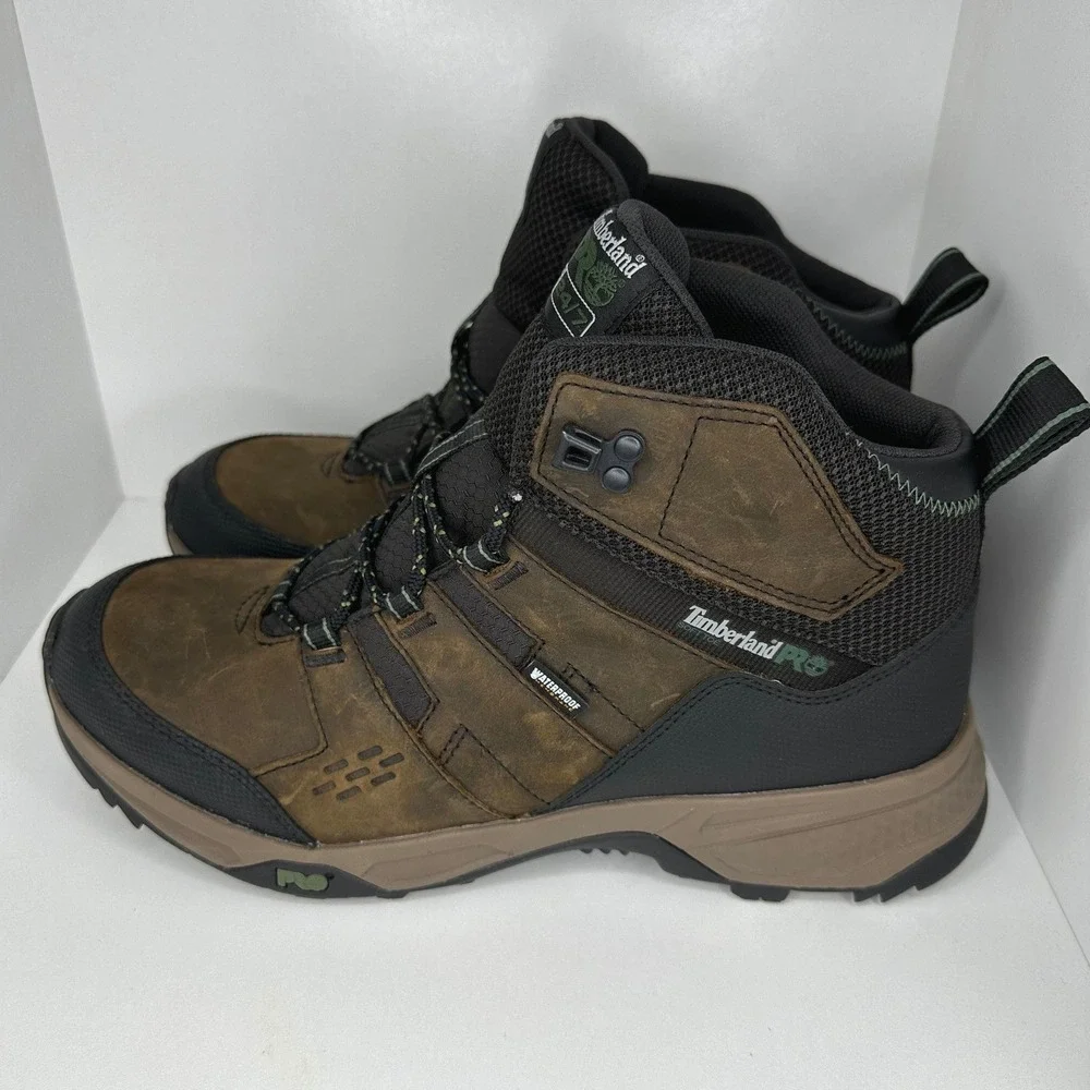 Timberland PRO Mens Work Boots 11 Brown Good Soft Toe Waterproof Rugged Outdoor